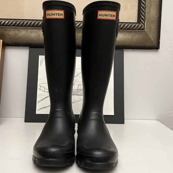 Hunter Original Kids' Classic Rain Boot Black Mate Little Kid/Big Kid) S… - Picture 5 of 16